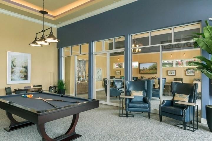 Billiard Table, Game Room, Interior, Pendant Lights