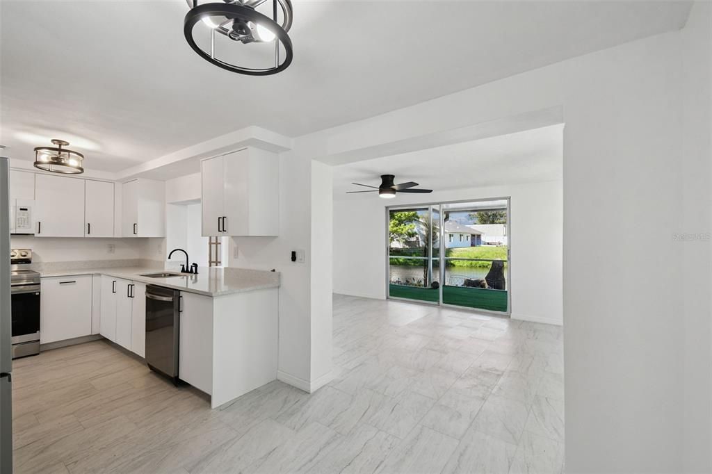 Interior, Kitchen, Marble, Stainless Steel Appliances