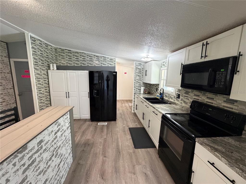 Interior, Kitchen, Wood Texture Flooring