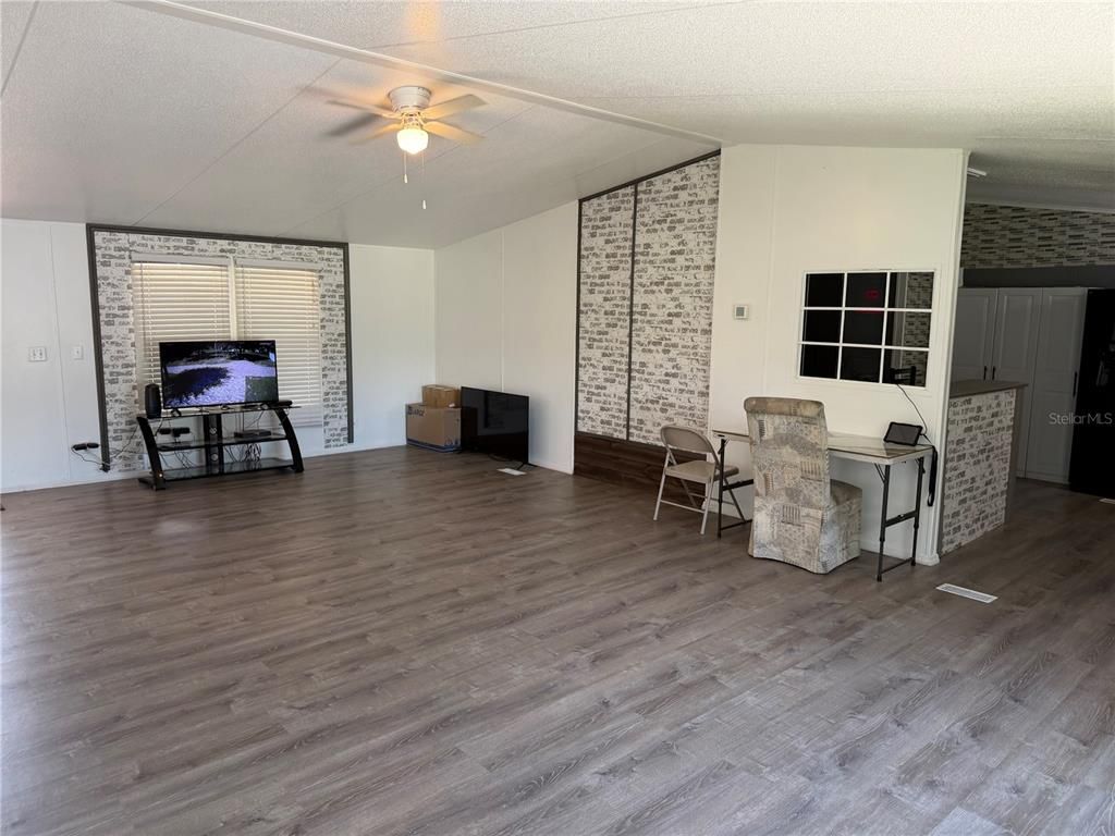 Interior, Stone Walls, Wood Texture Flooring