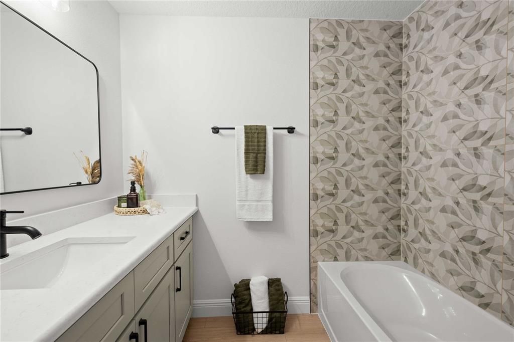 Bathroom, Interior, Wood Texture Flooring