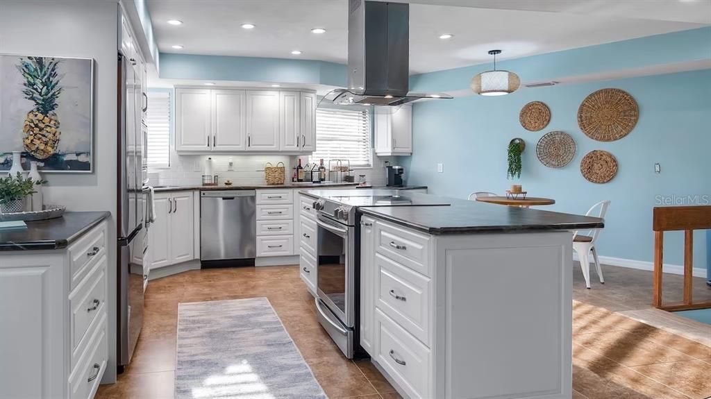 Interior, Kitchen, Pendant Lights, Recessed Lighting, Stainless Steel Appliances