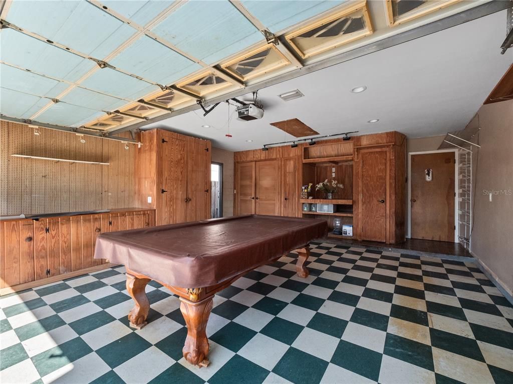 Billiard Table, Game Room, Interior, Wooden Walls