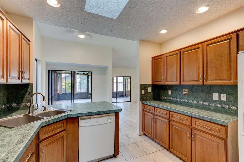 Interior, Kitchen, Recessed Lighting, Tile Countertops