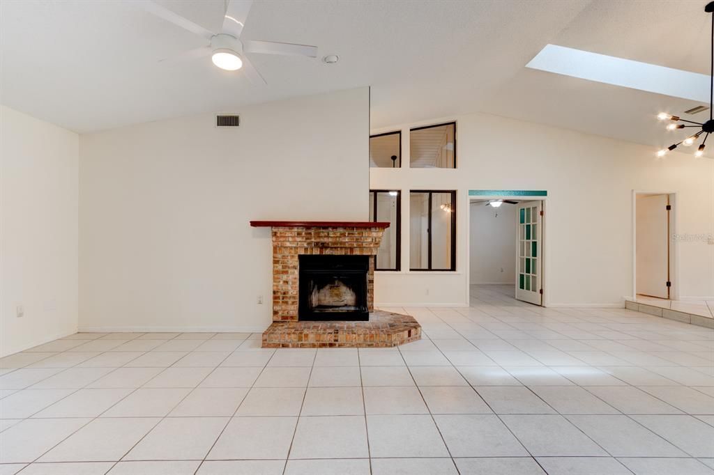 Empty room, Fireplace, Interior