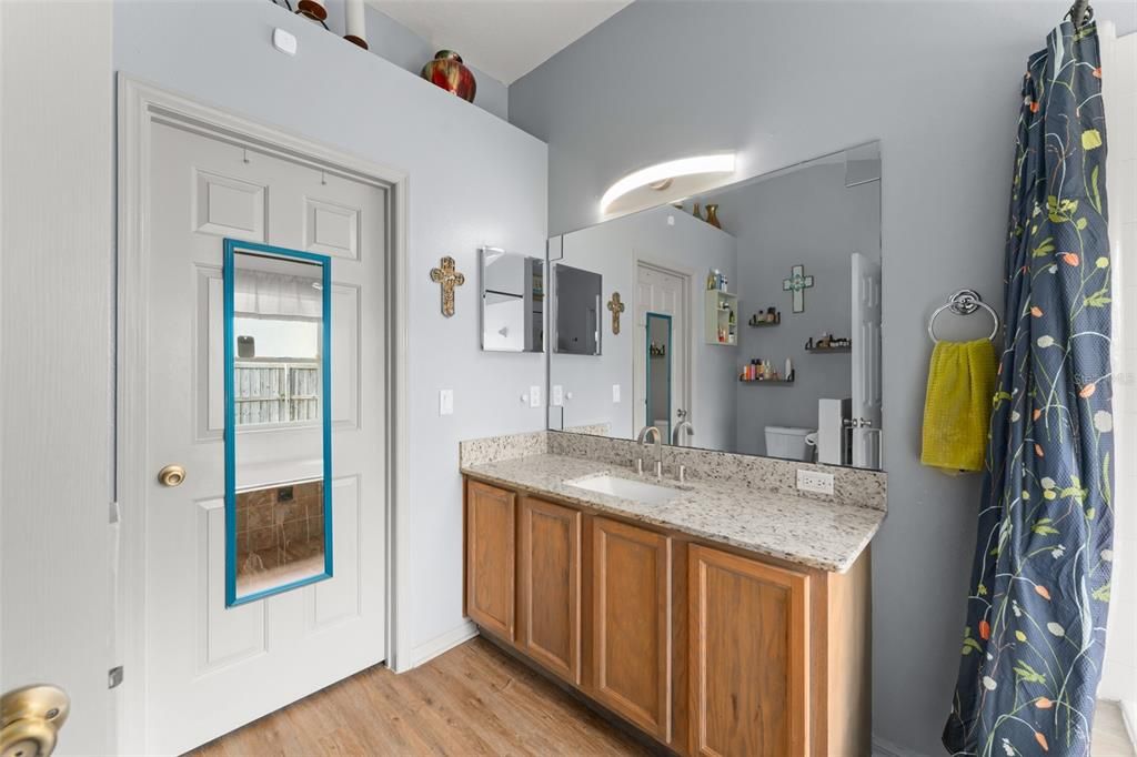 Bathroom, Interior, Wood Texture Flooring