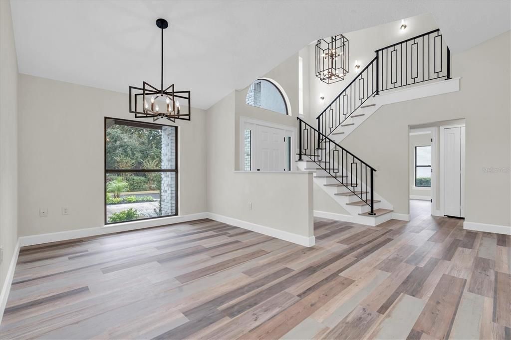 Interior, Pendant Lights, Wood Texture Flooring