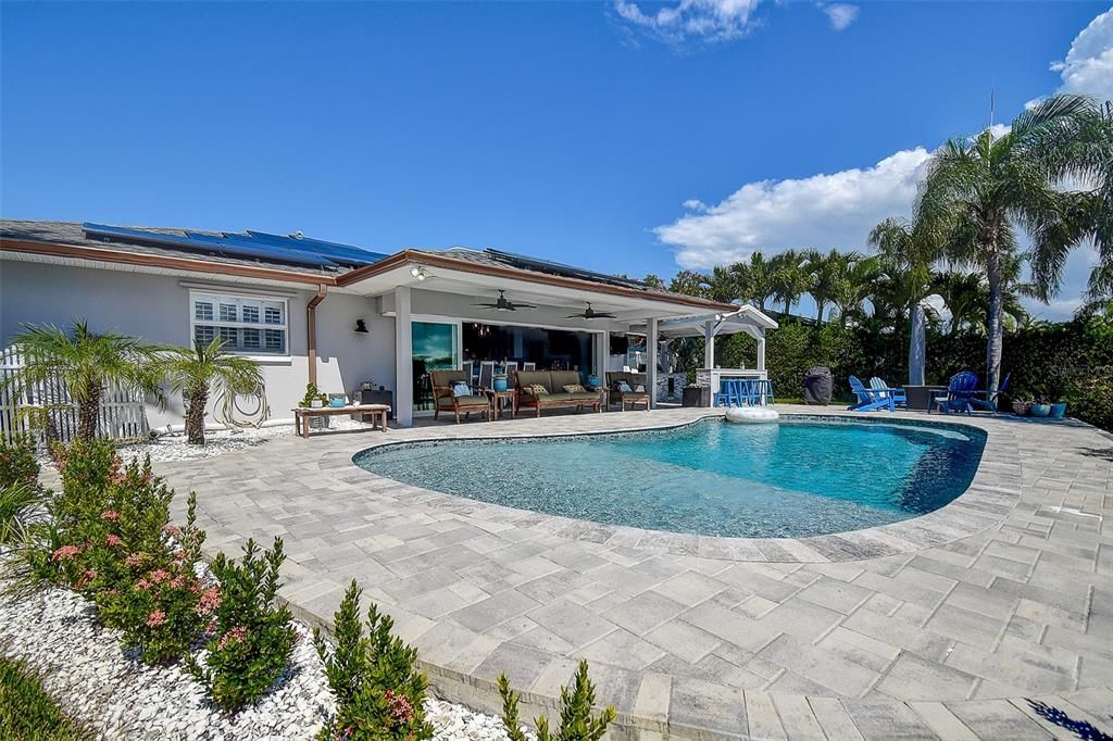 Exterior, Pool, Solar Panels