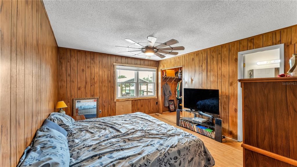 Bedroom, Interior, Wood Texture Flooring, Wooden Walls