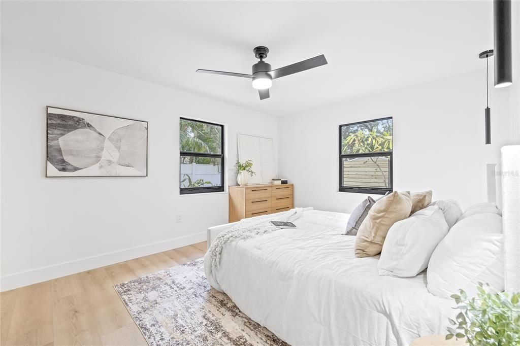Bedroom, Interior, Wood Texture Flooring