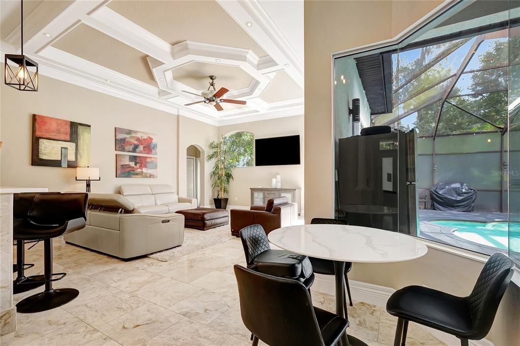 Interior, Living room, Recessed Lighting