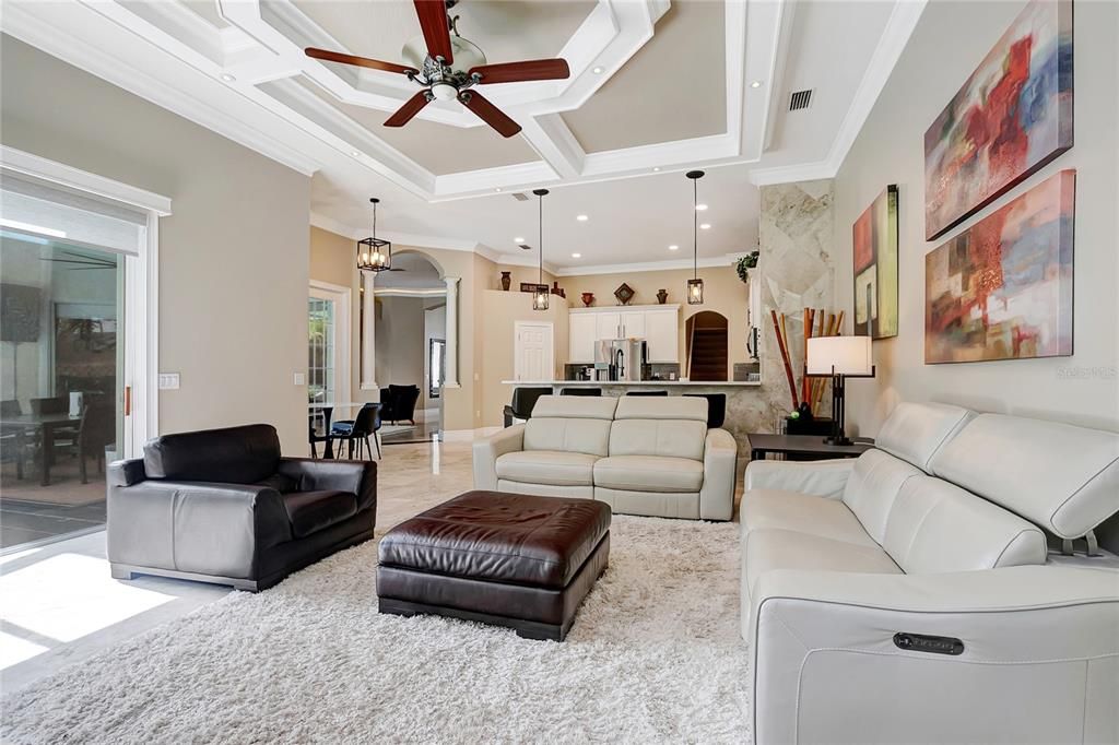Interior, Kitchen, Living room, Pendant Lights, Recessed Lighting