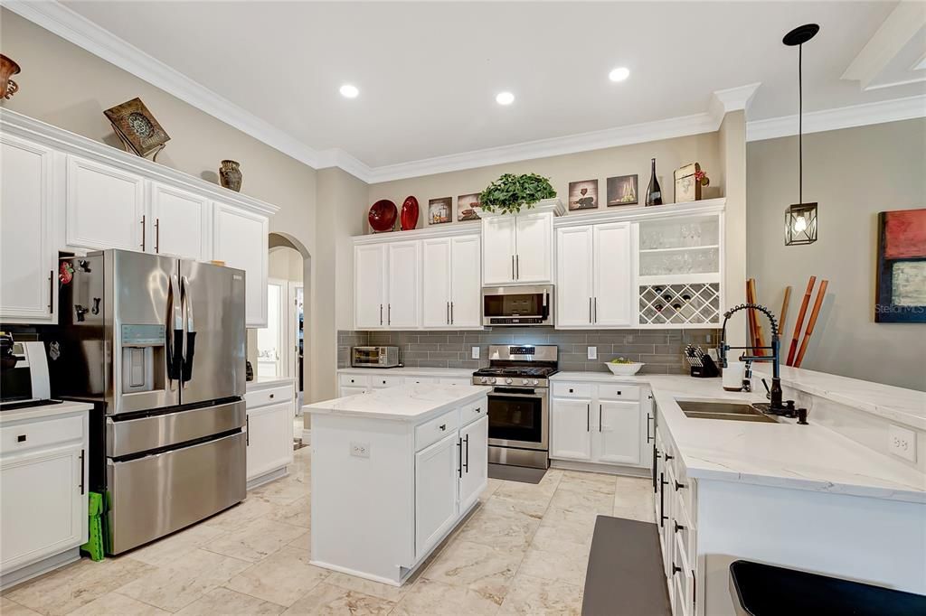 Interior, Kitchen, Pendant Lights, Recessed Lighting, Stainless Steel Appliances