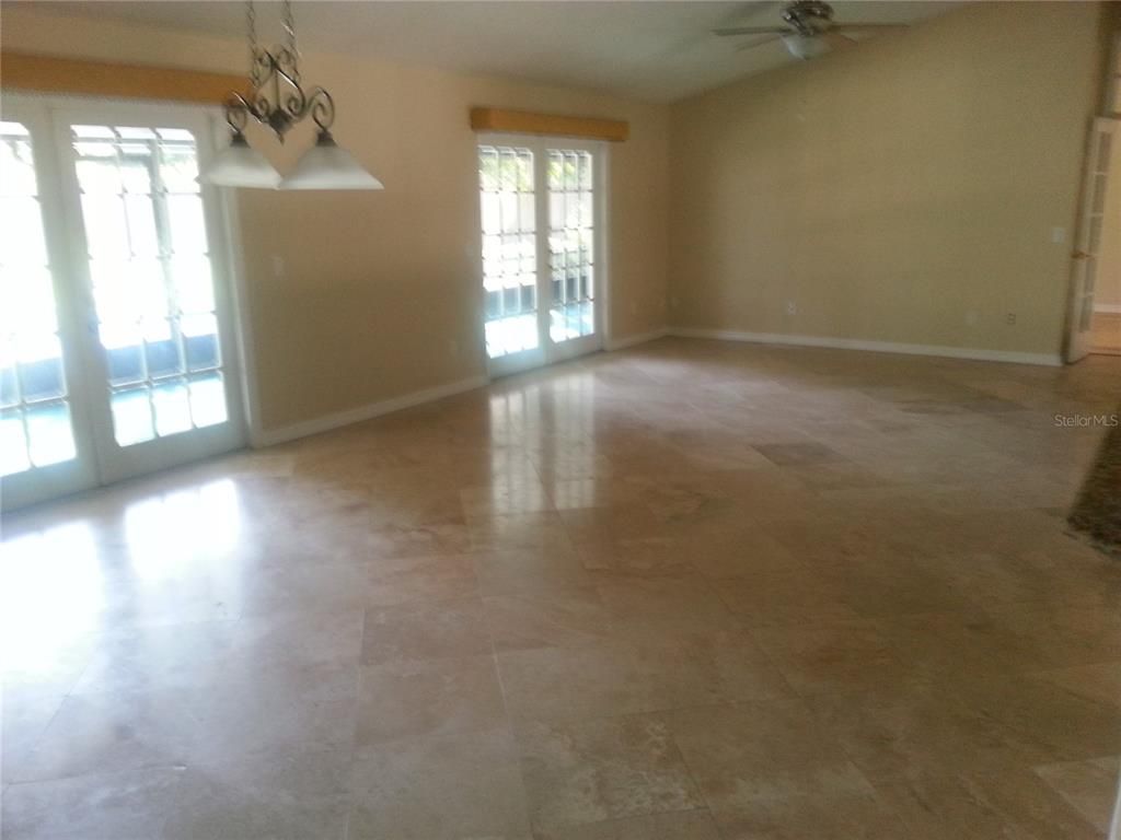 Chandelier, Empty room, Interior