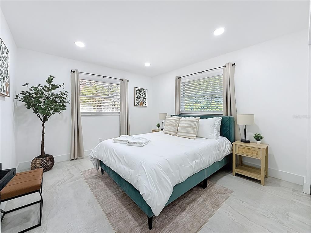 Bedroom, Interior, Recessed Lighting