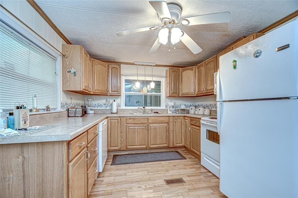 Interior, Kitchen, Wood Texture Flooring