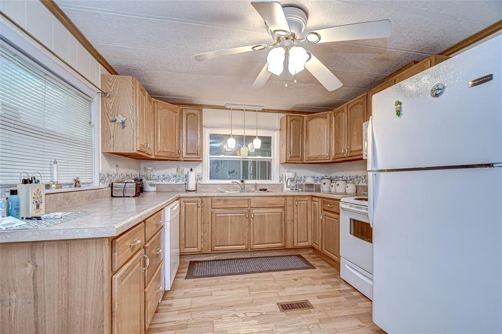 Interior, Kitchen, Wood Texture Flooring