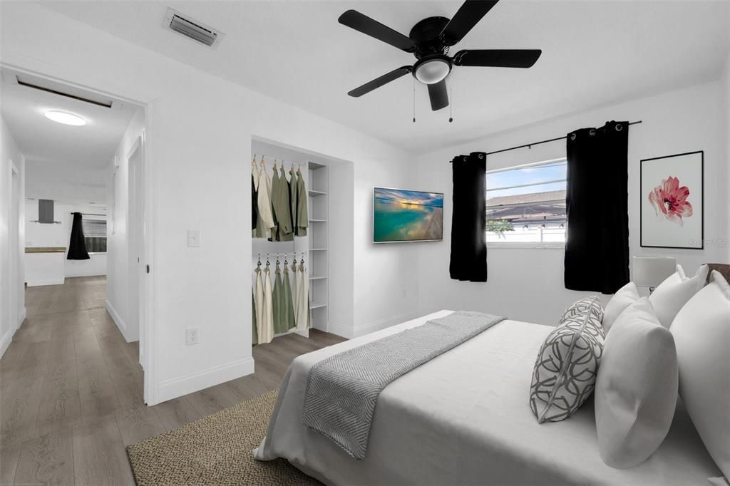 Bedroom, Interior, Wood Texture Flooring