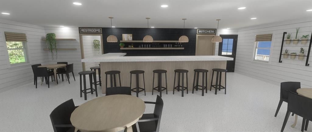 Dining room, Interior, Pendant Lights, Recessed Lighting