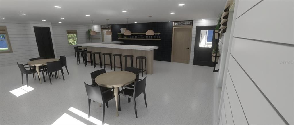 Dining room, Interior, Kitchen, Pendant Lights, Recessed Lighting