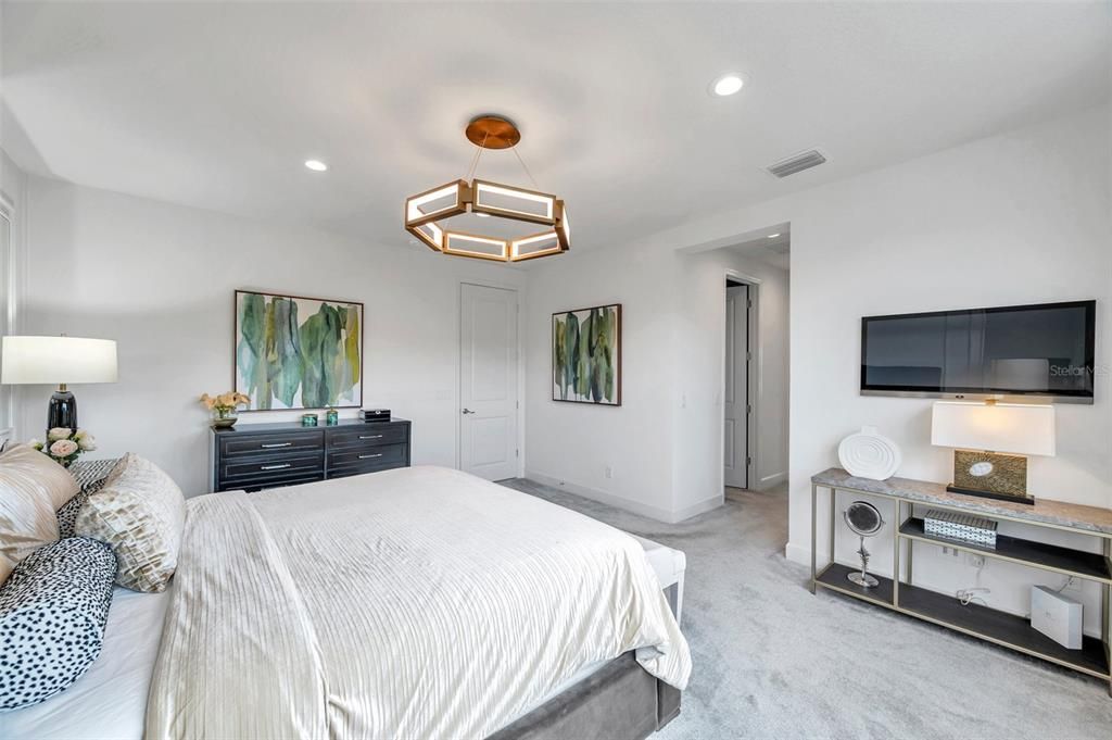Bedroom, Interior, Pendant Lights, Recessed Lighting