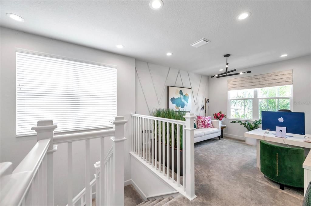 Home Office, Interior, Recessed Lighting