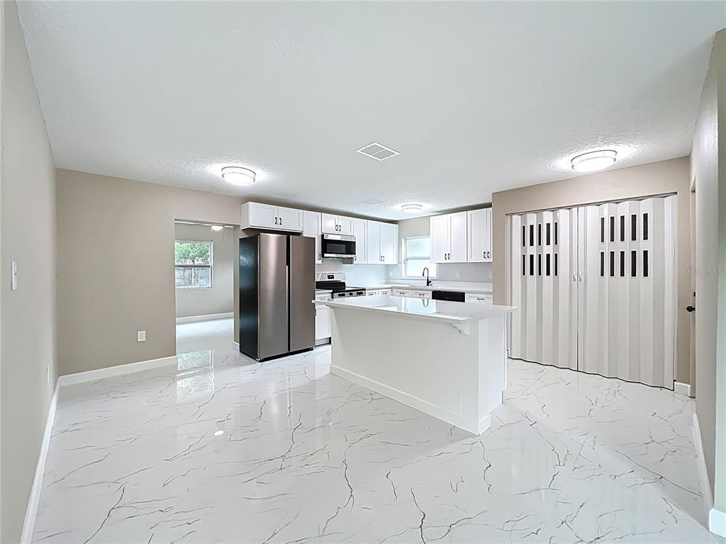 Interior, Kitchen, Marble, Stainless Steel Appliances