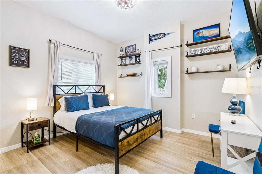 Bedroom, Interior, Wood Texture Flooring