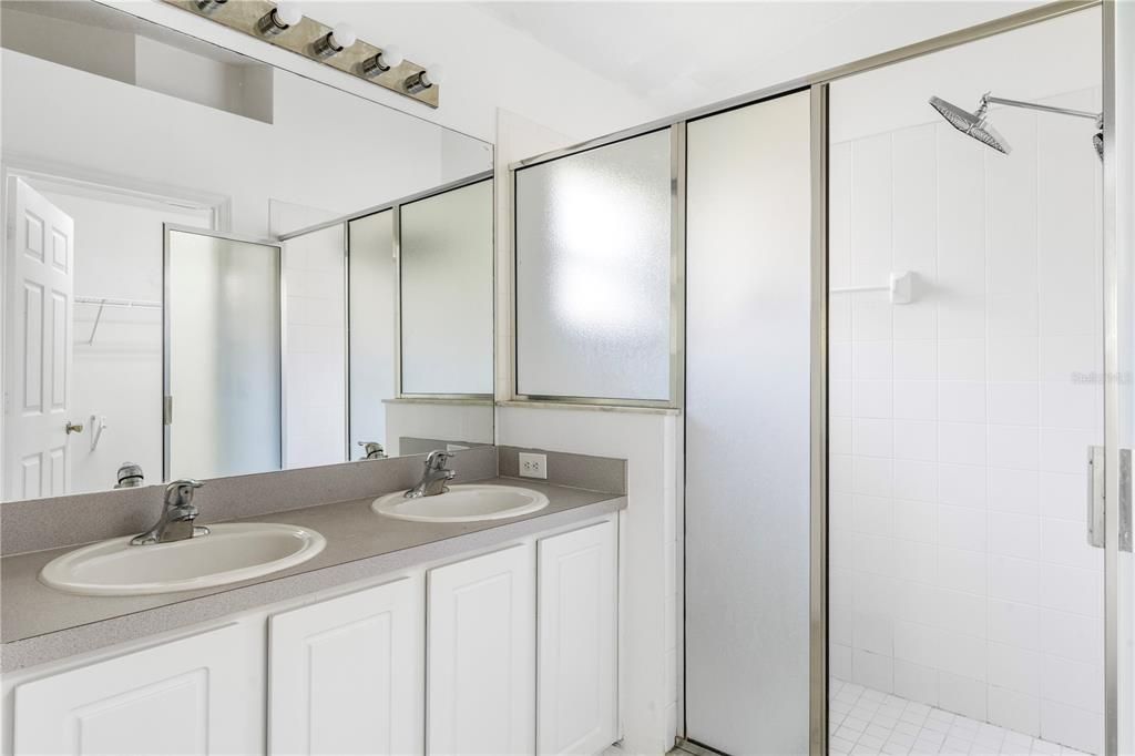 Bathroom, Dual Sink Vanities, Glass Shower, Interior