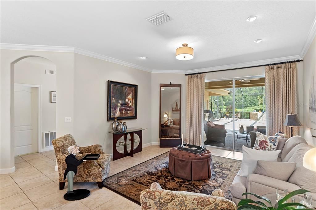 Interior, Living room, Recessed Lighting