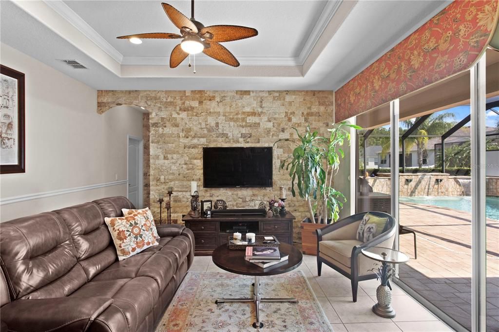 Fireplace, Interior, Living room, Stone Walls