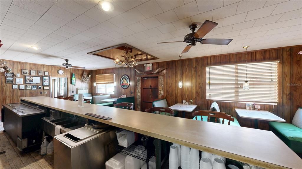Dining room, Interior, Wood Texture Flooring, Wooden Walls