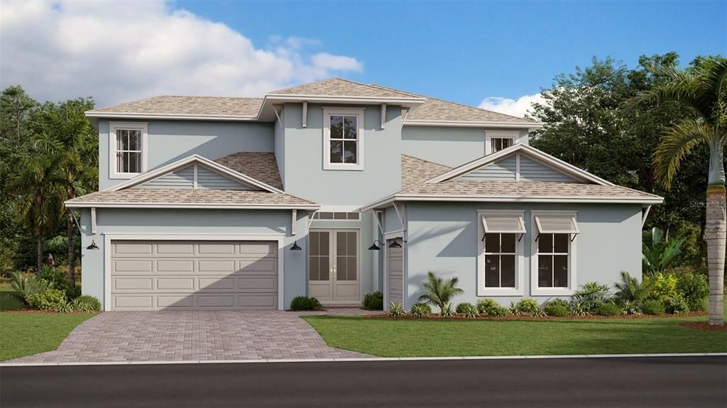 Attached, Exterior, Facade, Mediterranean
