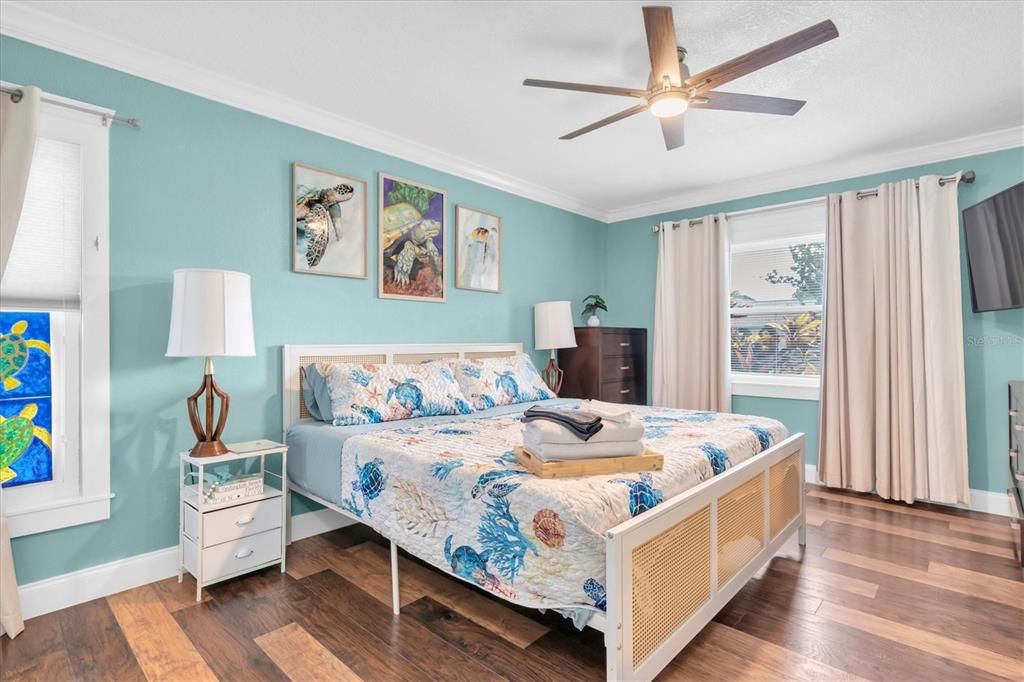 Bedroom, Interior, Wood Texture Flooring