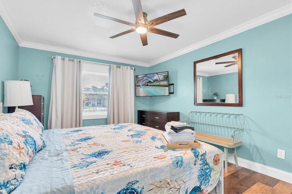 Bedroom, Interior, Wood Texture Flooring