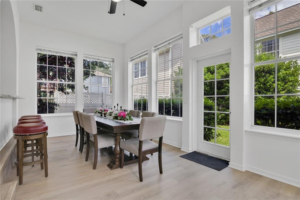 Dining room, Interior, Wood Texture Flooring