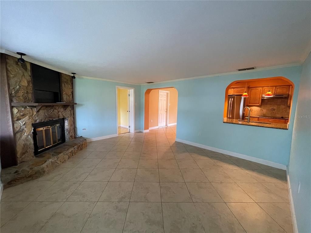 Empty room, Fireplace, Interior, Kitchen