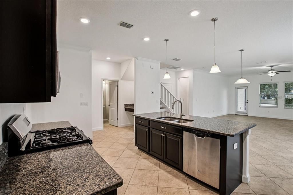 Interior, Kitchen, Pendant Lights, Recessed Lighting