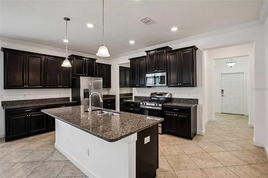 Interior, Kitchen, Pendant Lights, Recessed Lighting, Stainless Steel Appliances