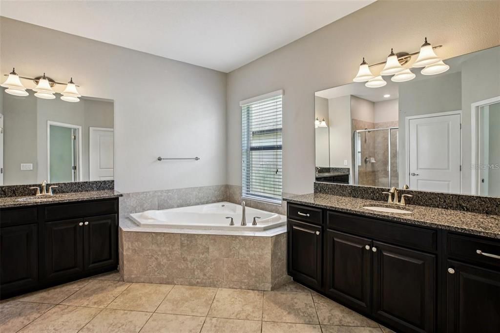 Bathroom, Dual Sink Vanities, Glass Shower, Interior
