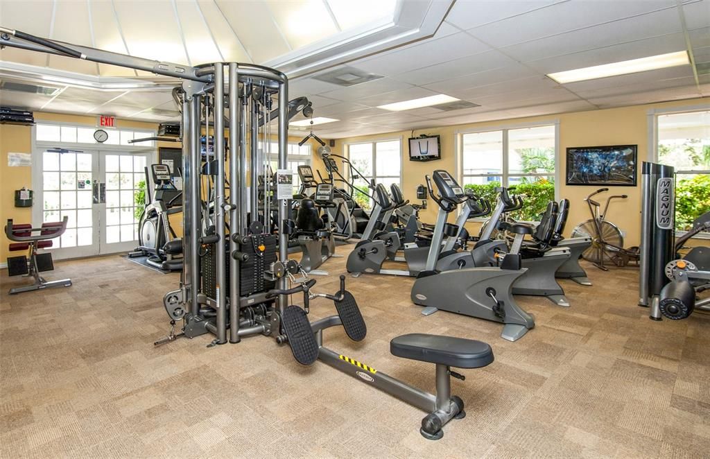 Fitness Equipment, Gym, Interior, Recessed Lighting