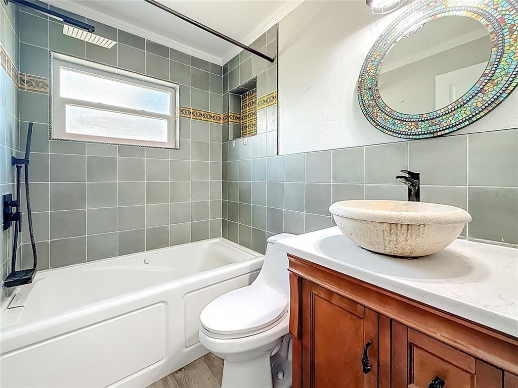 Bathroom, Interior, Wood Texture Flooring