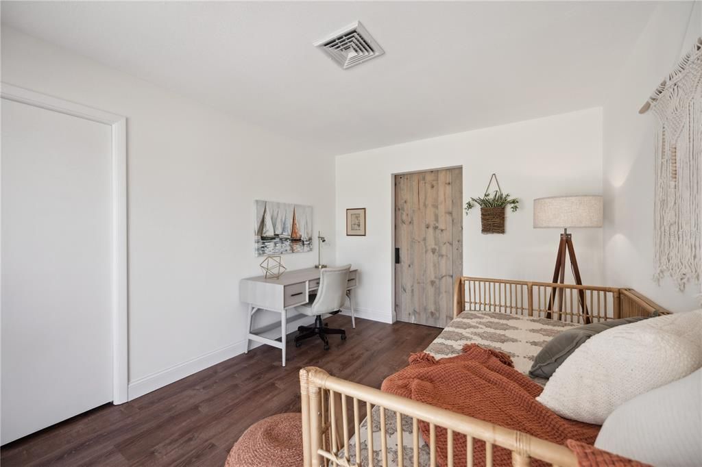 Bedroom, Home Office, Interior, Wood Texture Flooring