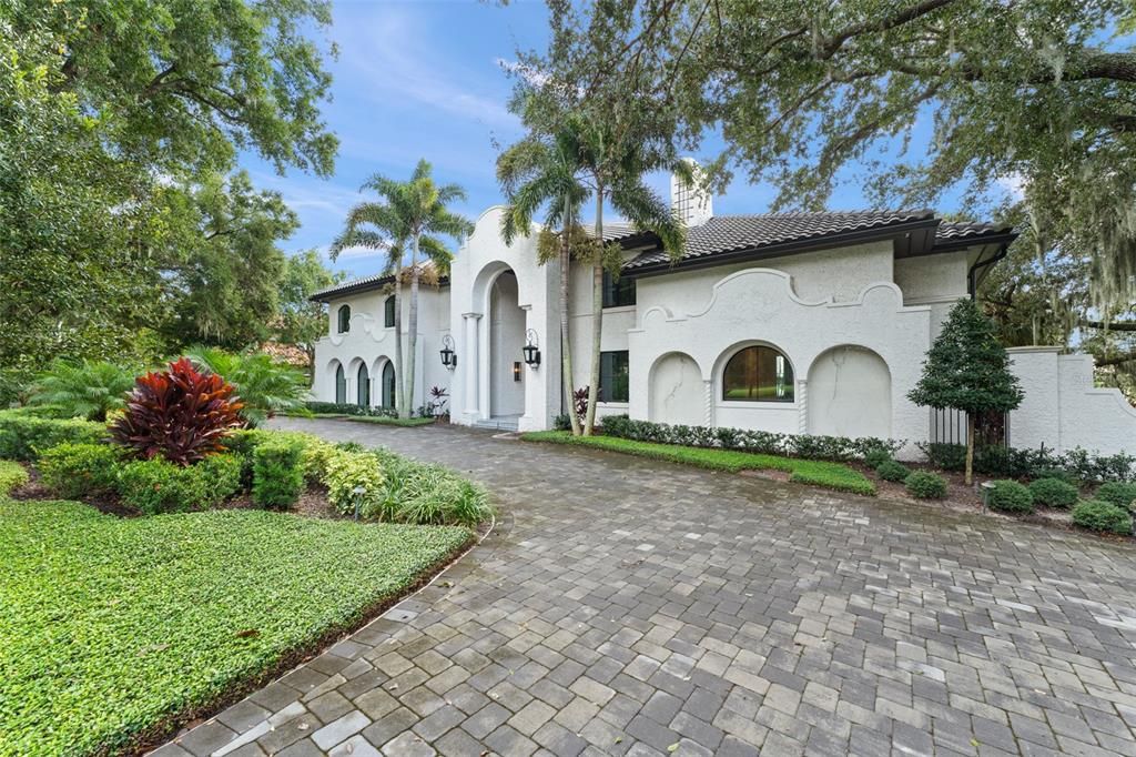 Backyard, Exterior, Facade, Spanish Mediterranean