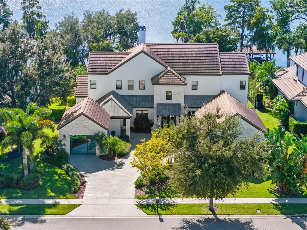 Attached, Exterior, Facade, Tudor Revival