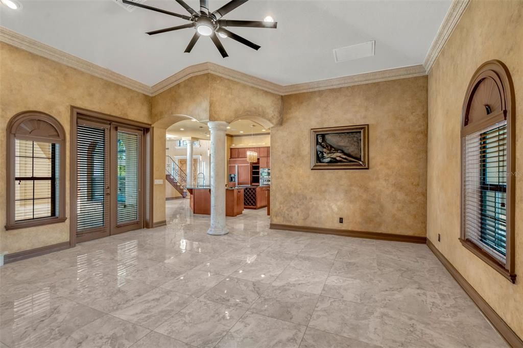 Interior, Marble, Recessed Lighting