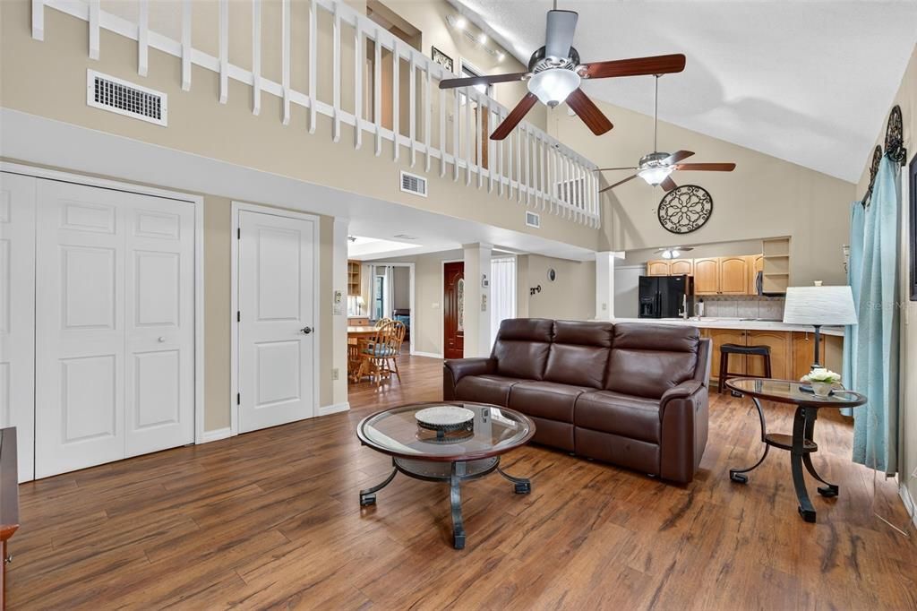 Interior, Kitchen, Living room, Wood Texture Flooring