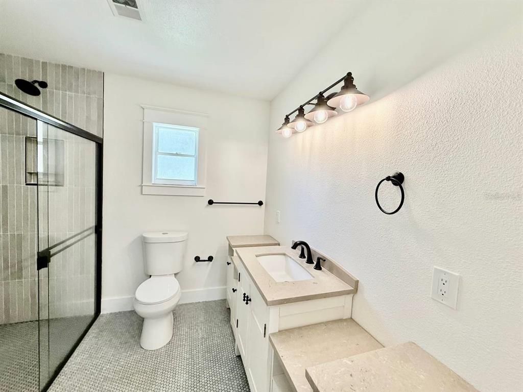 Bathroom, Dual Sink Vanities, Glass Shower, Interior