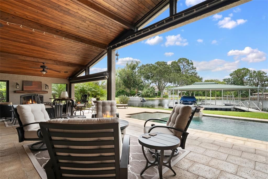 Exterior, Fireplace, Pool, Water