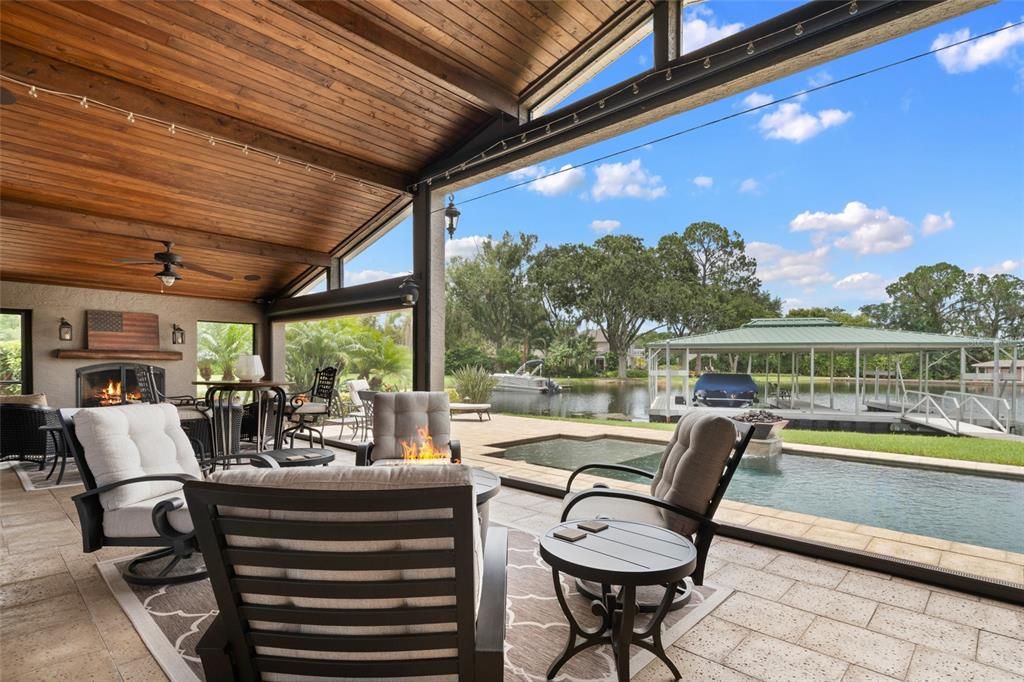 Exterior, Fireplace, Pool, Water